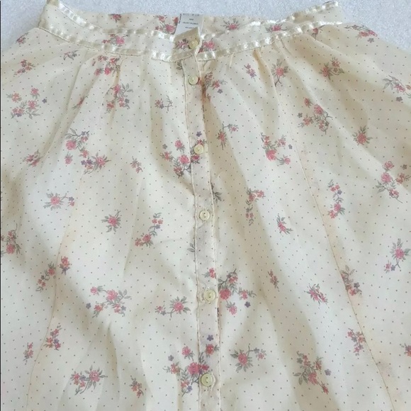 Vintage gunne sax floral skirt button up size11 - Picture 4 of 7